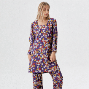 Likau Cord Sets Lilly Flowery Pure Cotton With Natural Colours Indian print set