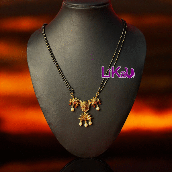 Sankachakra black beads|Mangalsutra longlength